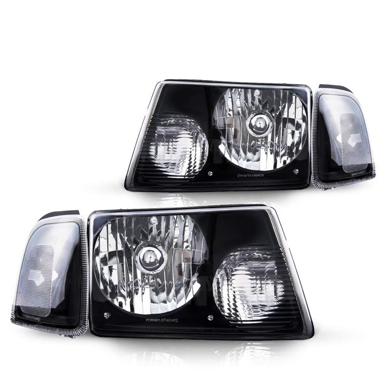Torchbeam Headlight Assembly Replacement for 2001-2011 Ranger Headlight Housing Driver and Passenger Side (2 PCS) - Image 1